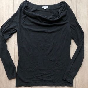 James Perse Loose Boatneck Long Sleeve Shirt